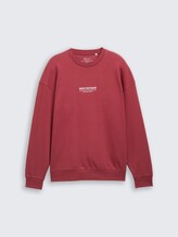 Relaxed Sweatshirt mit Logo-Print - burnt russet - Vorder-Produkt-Ansicht