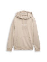 Ausgewählt, Relaxed Hoodie Sweatshirt mit Logo-Print von Tom Tailor, grau