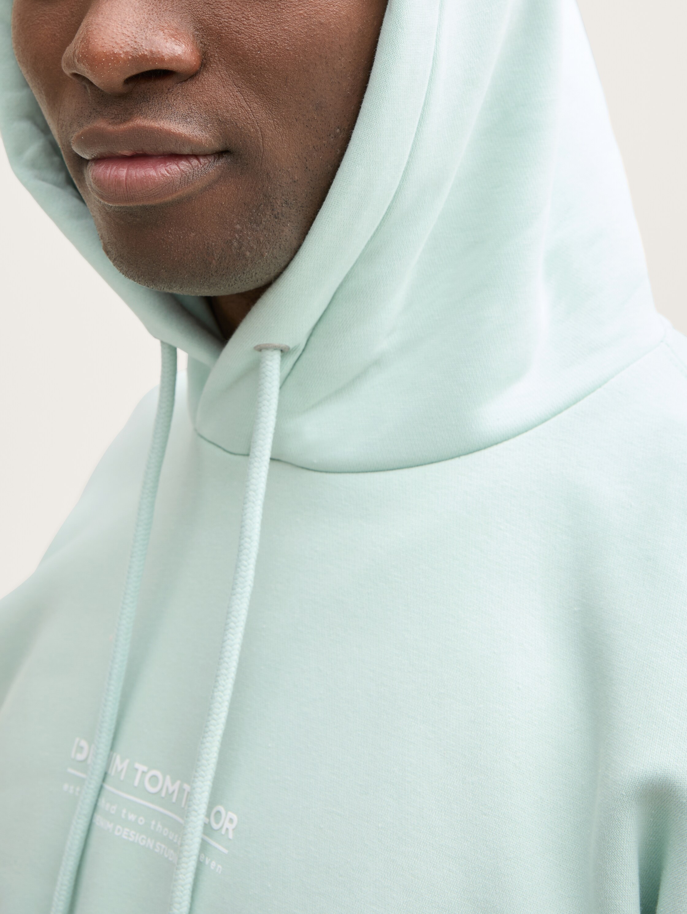 Relaxed Hoodie Sweatshirt mit Logo-Print - sea_foam - 