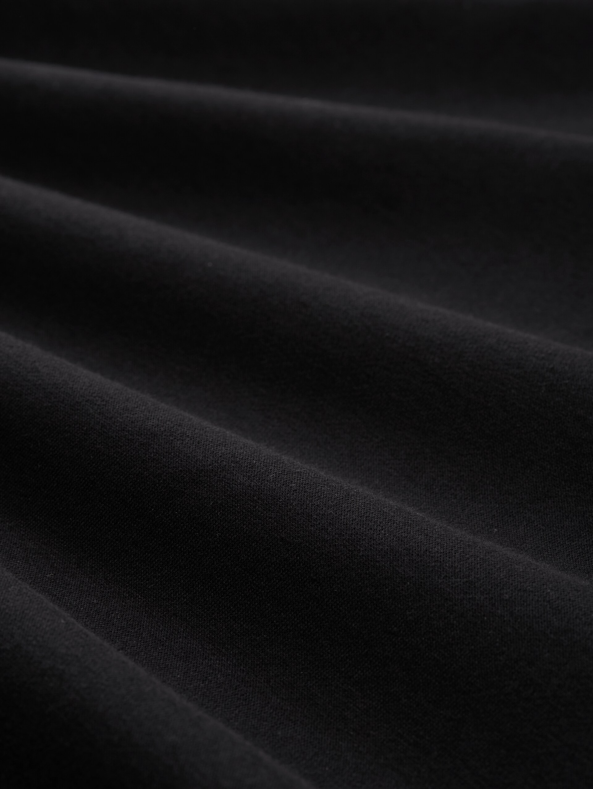 Relaxed hoodie sweatshirt with logo print - Black - Material view