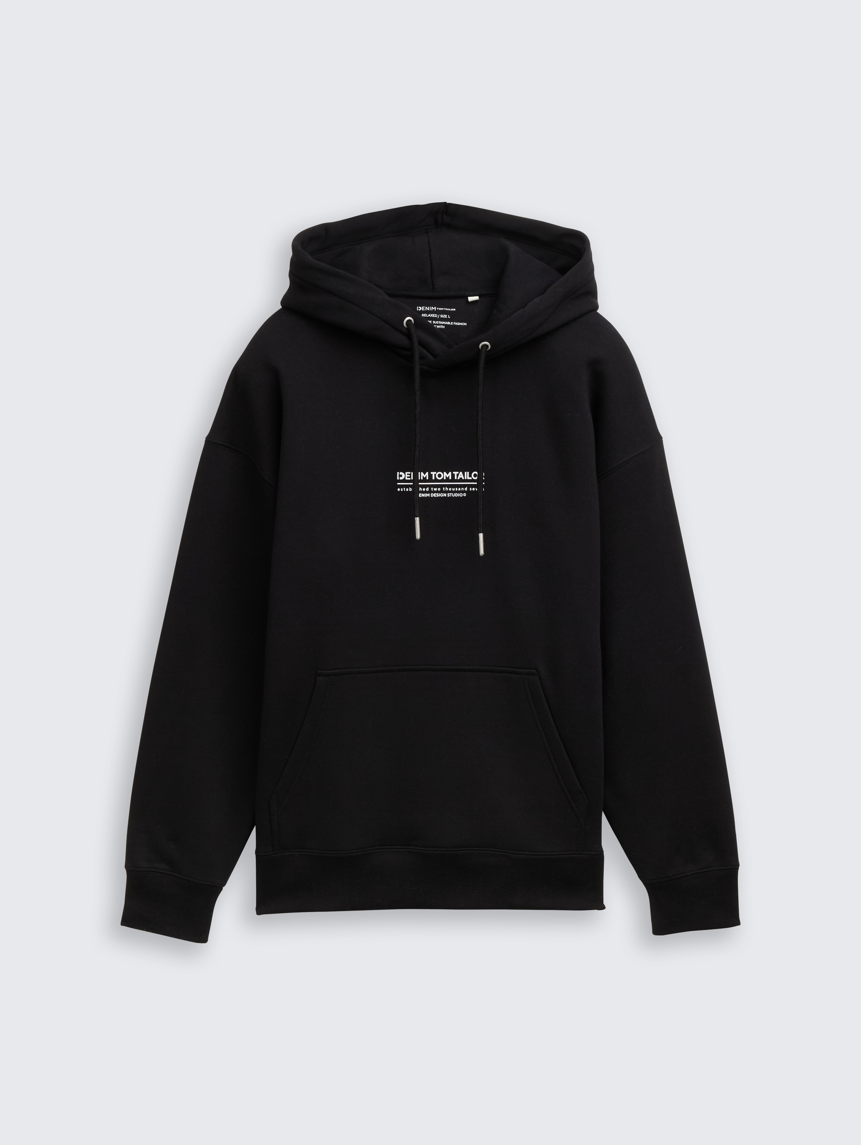 【HUECLOSET】送料・関税込★Tom Layered Hoodie Hoodie sweatshirt with logo print by Tom Tailor