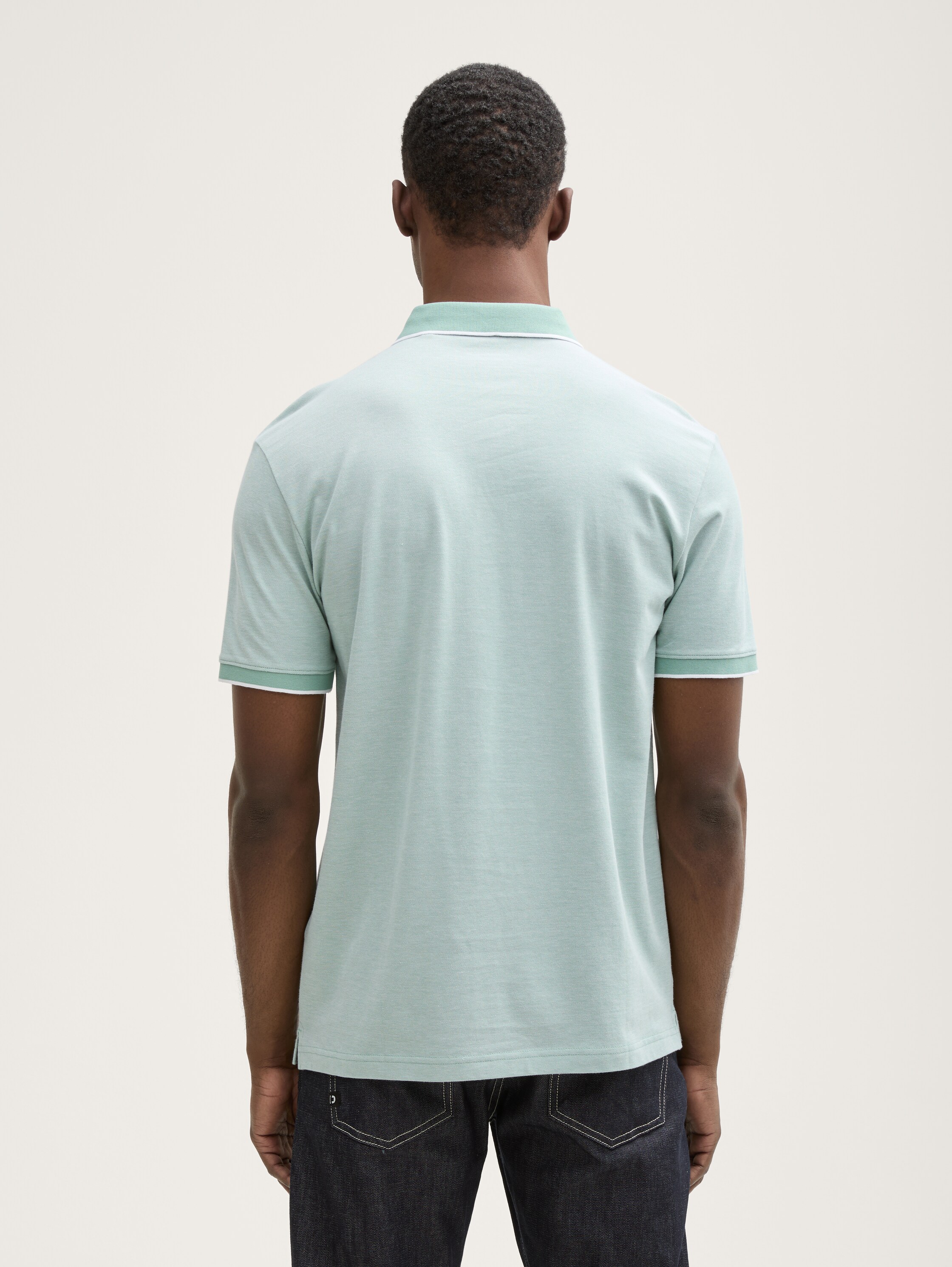 Piqué Poloshirt aus Baumwolle - sea_foam_two_tone - 