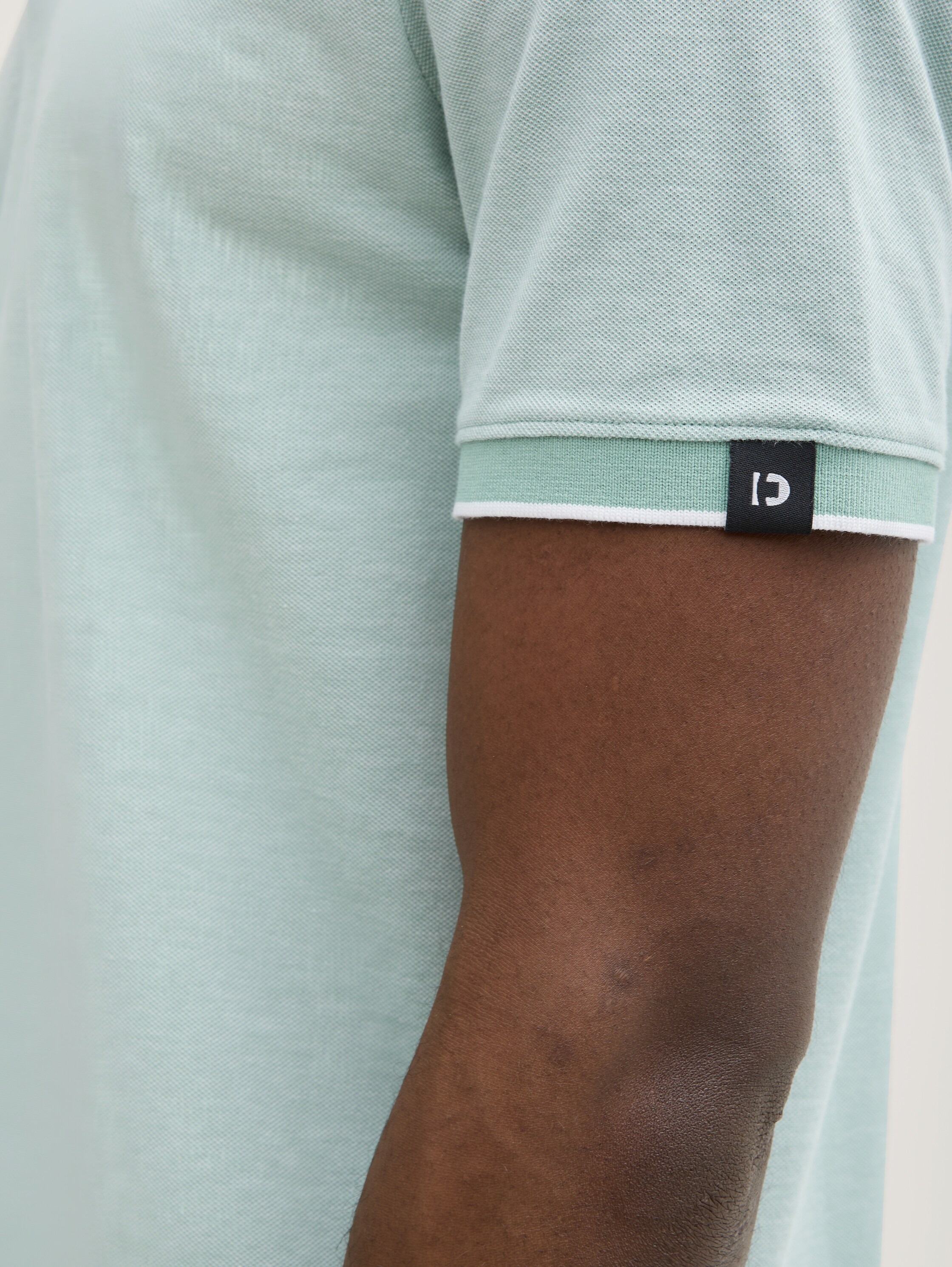 Piqué Poloshirt aus Baumwolle - sea_foam_two_tone - 