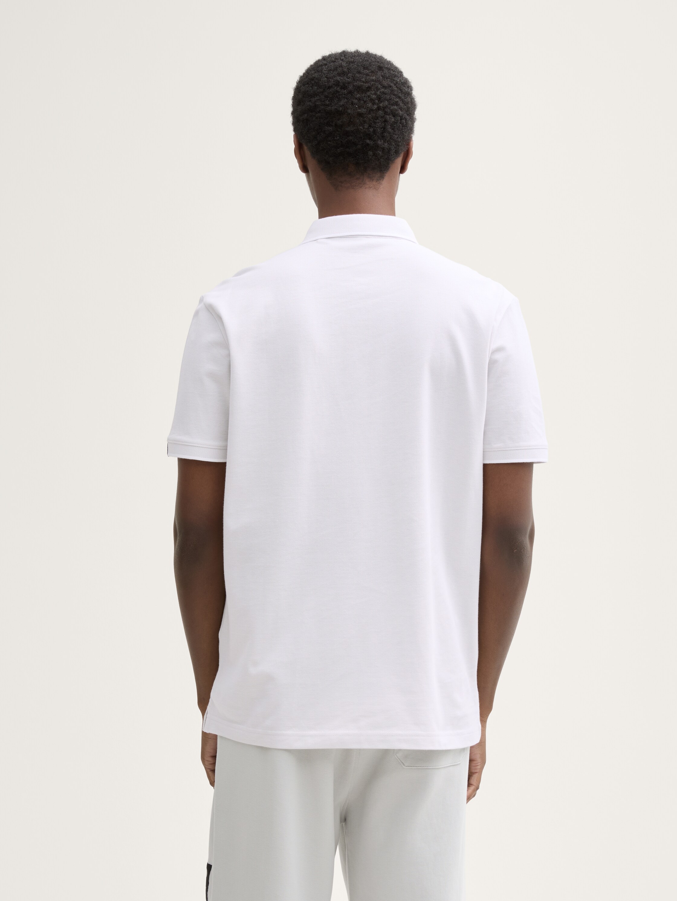 Piqué Poloshirt aus Baumwolle - chalk_grey_white_two_tone - 