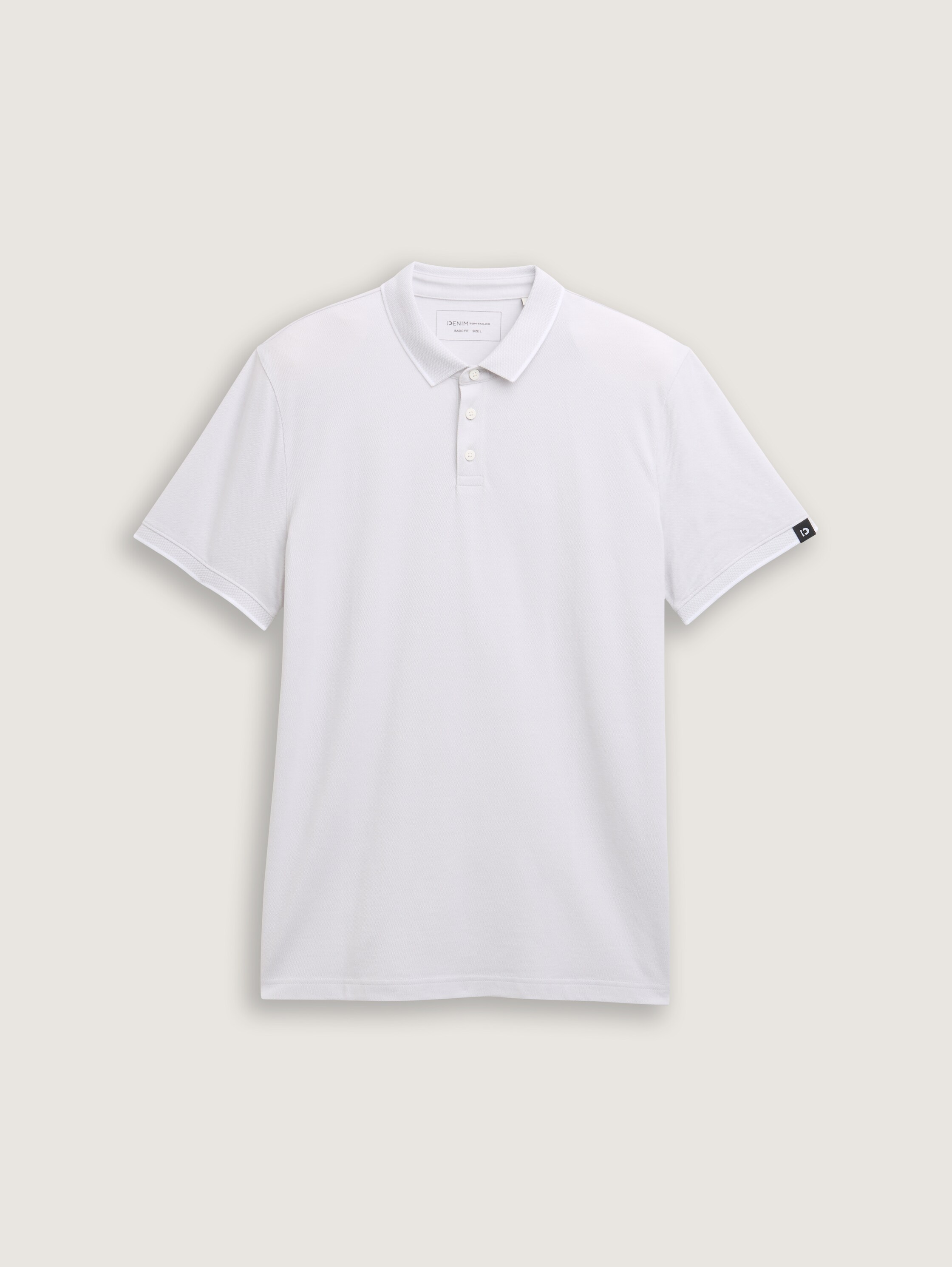 Piqué Poloshirt aus Baumwolle - chalk_grey_white_two_tone - 