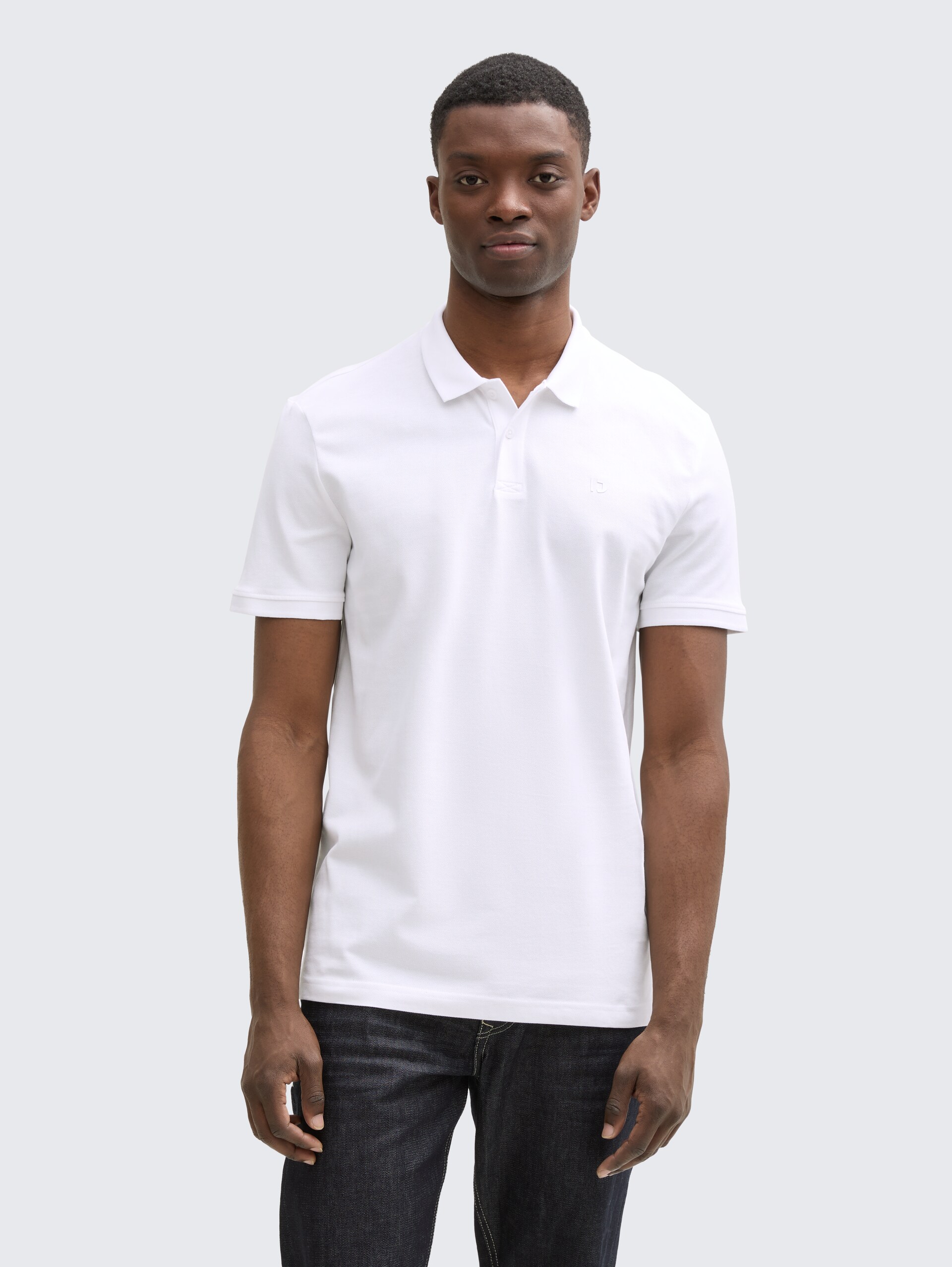 Piqué Poloshirt aus Baumwolle - White