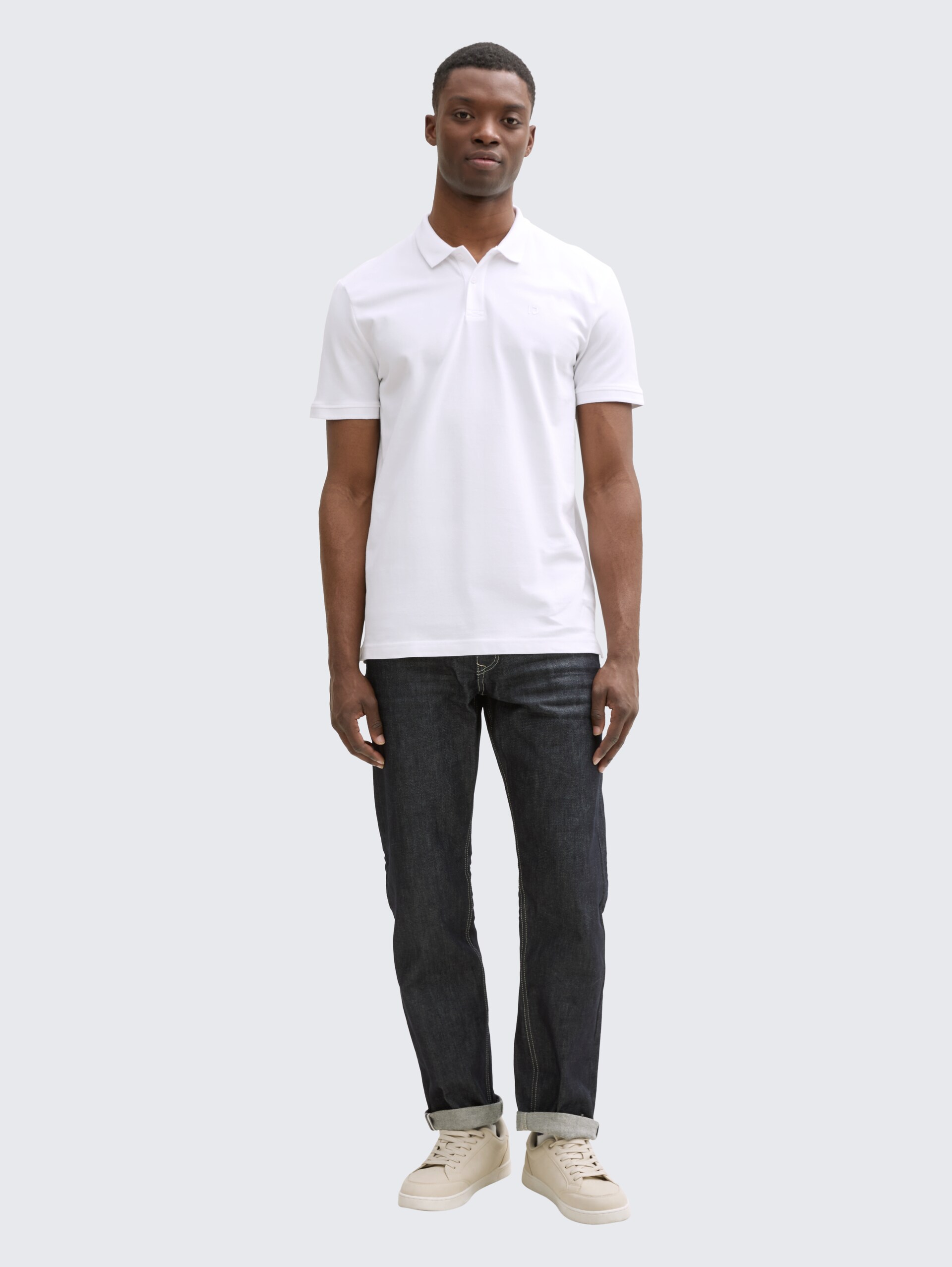 Piqué Poloshirt aus Baumwolle - White