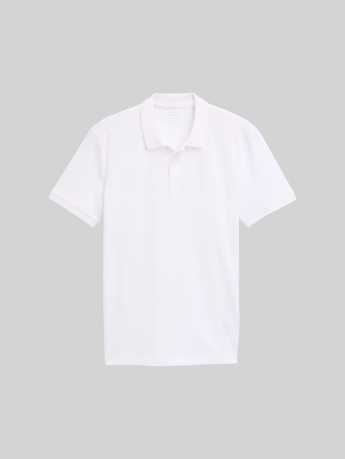 Piqué Poloshirt aus Baumwolle von Denim Male, White