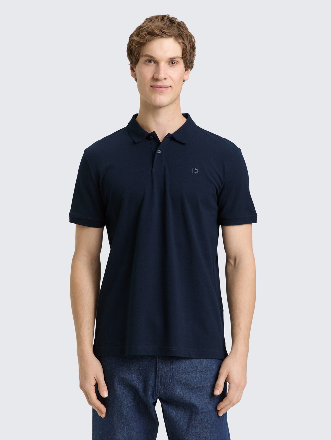 Piqué Poloshirt aus Baumwolle - imperial blue