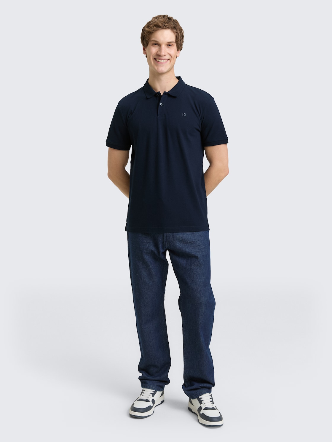Piqué Poloshirt aus Baumwolle - imperial blue