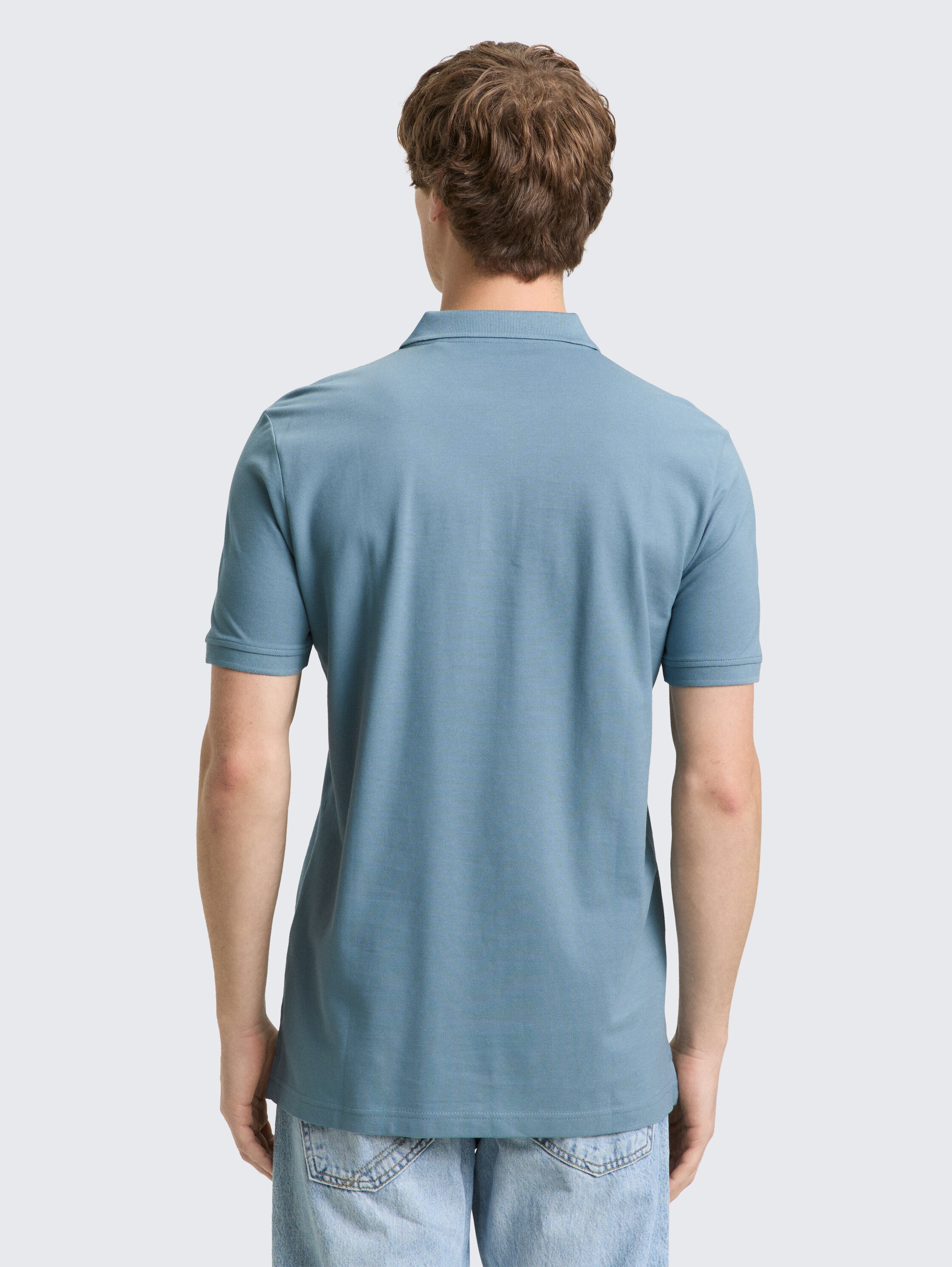 Cotton piqué polo shirt - citadel_blue - 