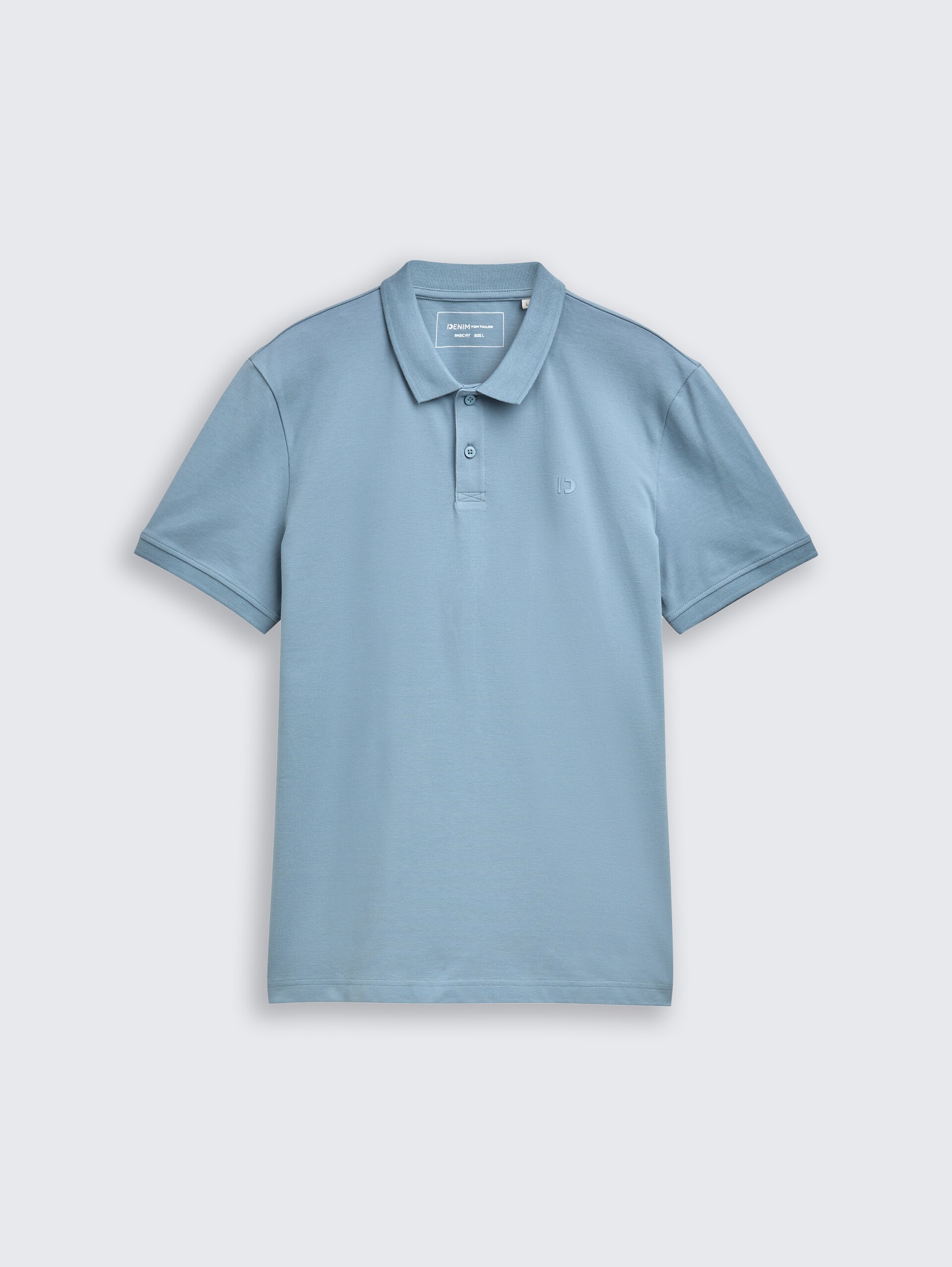 Piqué Poloshirt aus Baumwolle - citadel blue