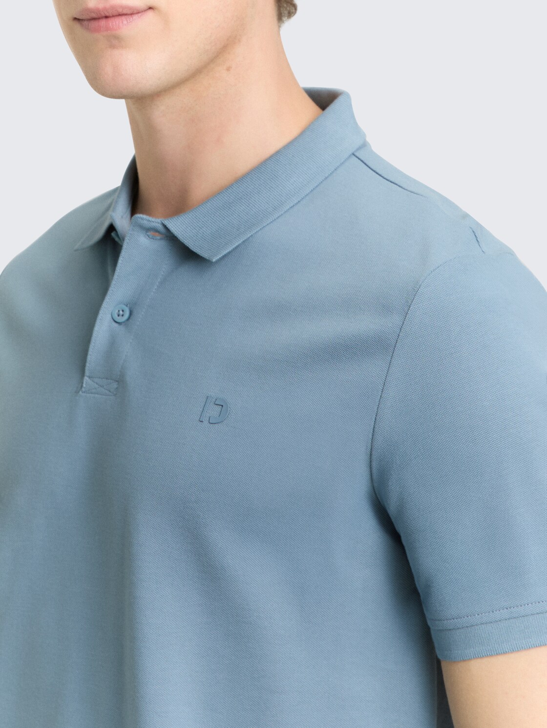 Piqué Poloshirt aus Baumwolle - citadel blue