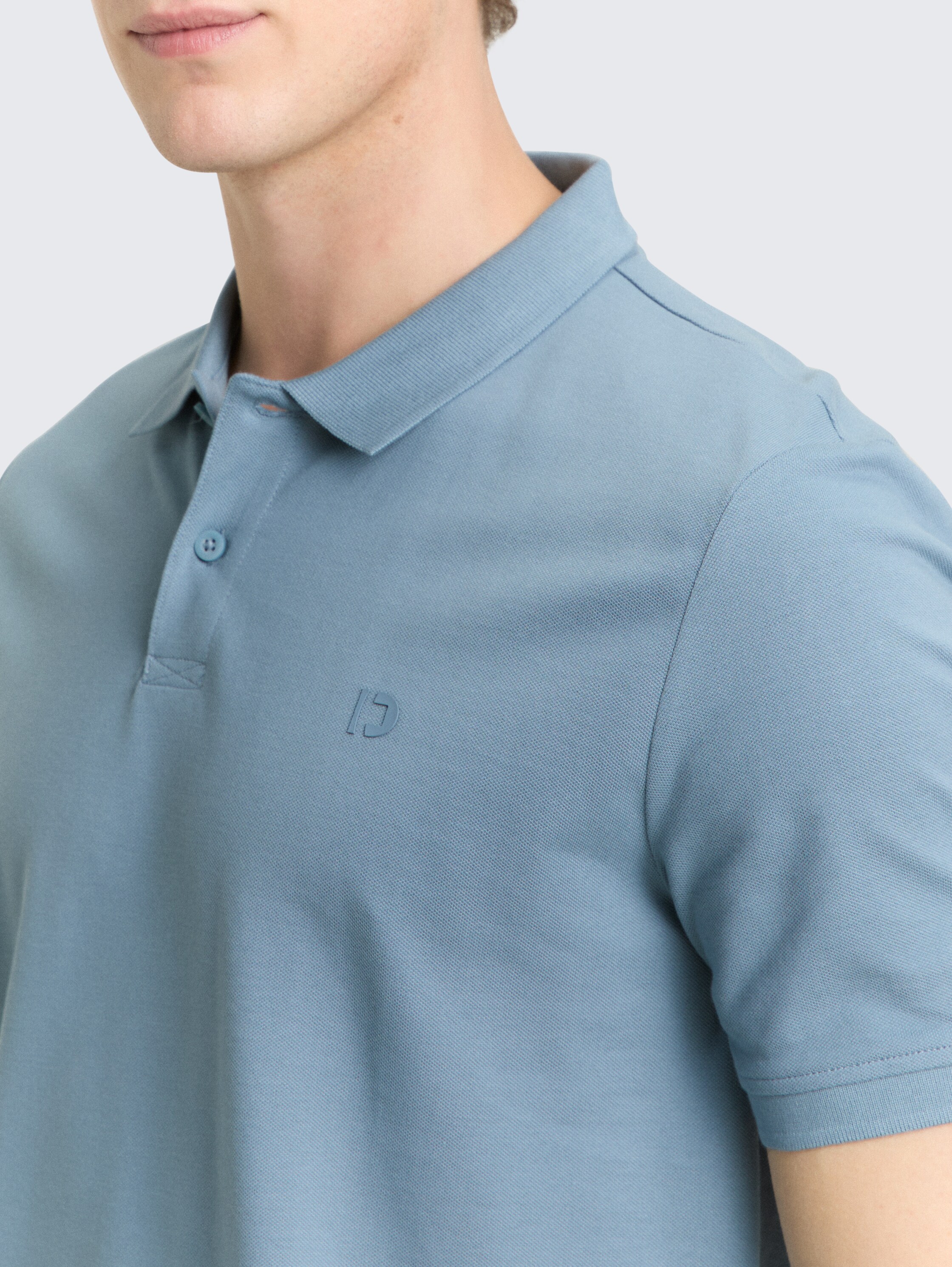 Cotton piqué polo shirt - citadel_blue - 