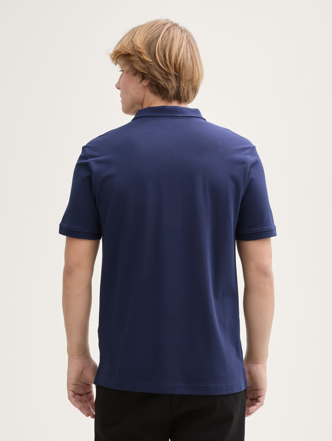 Piqué Poloshirt aus Baumwolle - dark blueberry