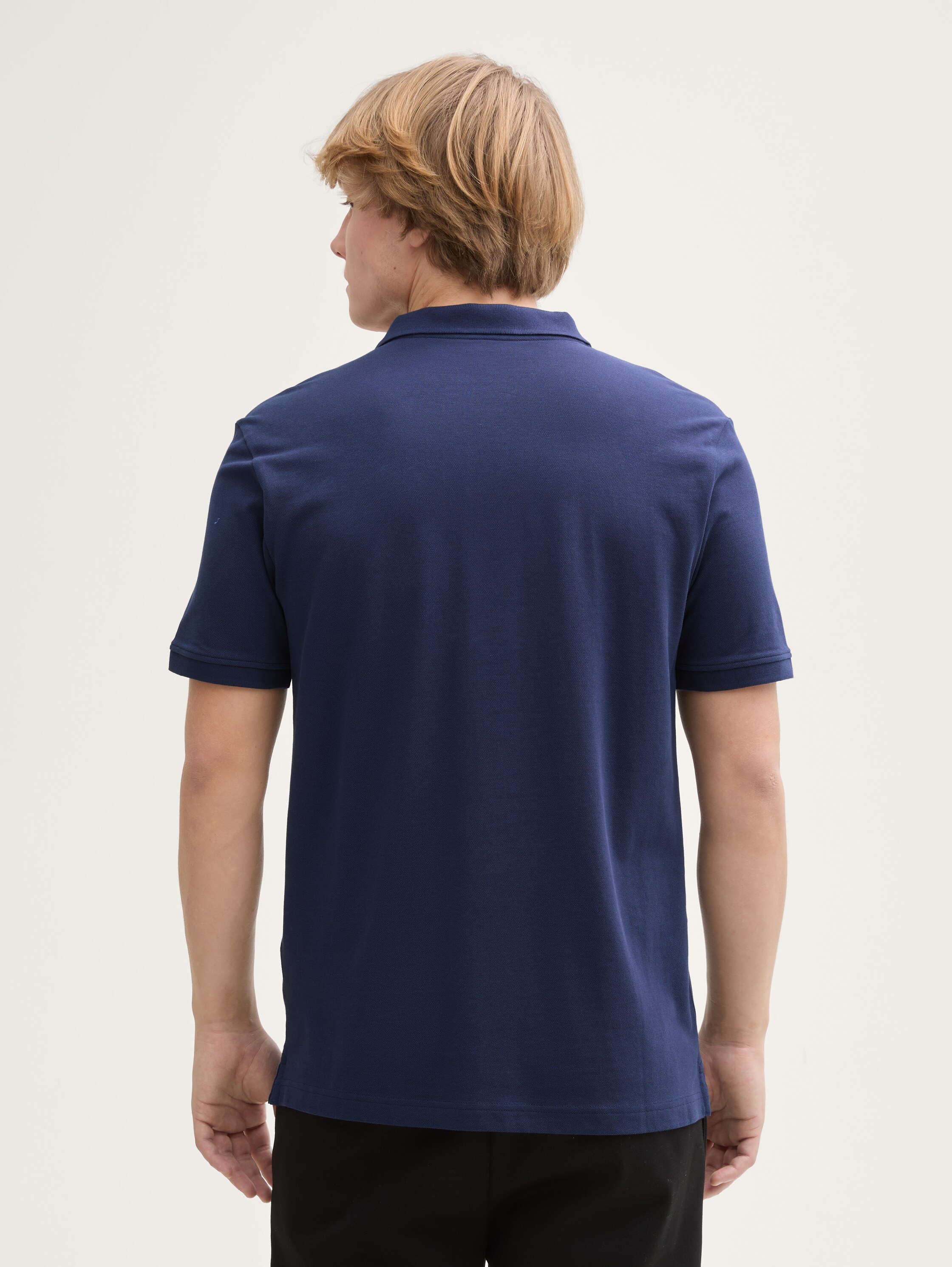 Piqué poloshirt van katoen - dark blueberry