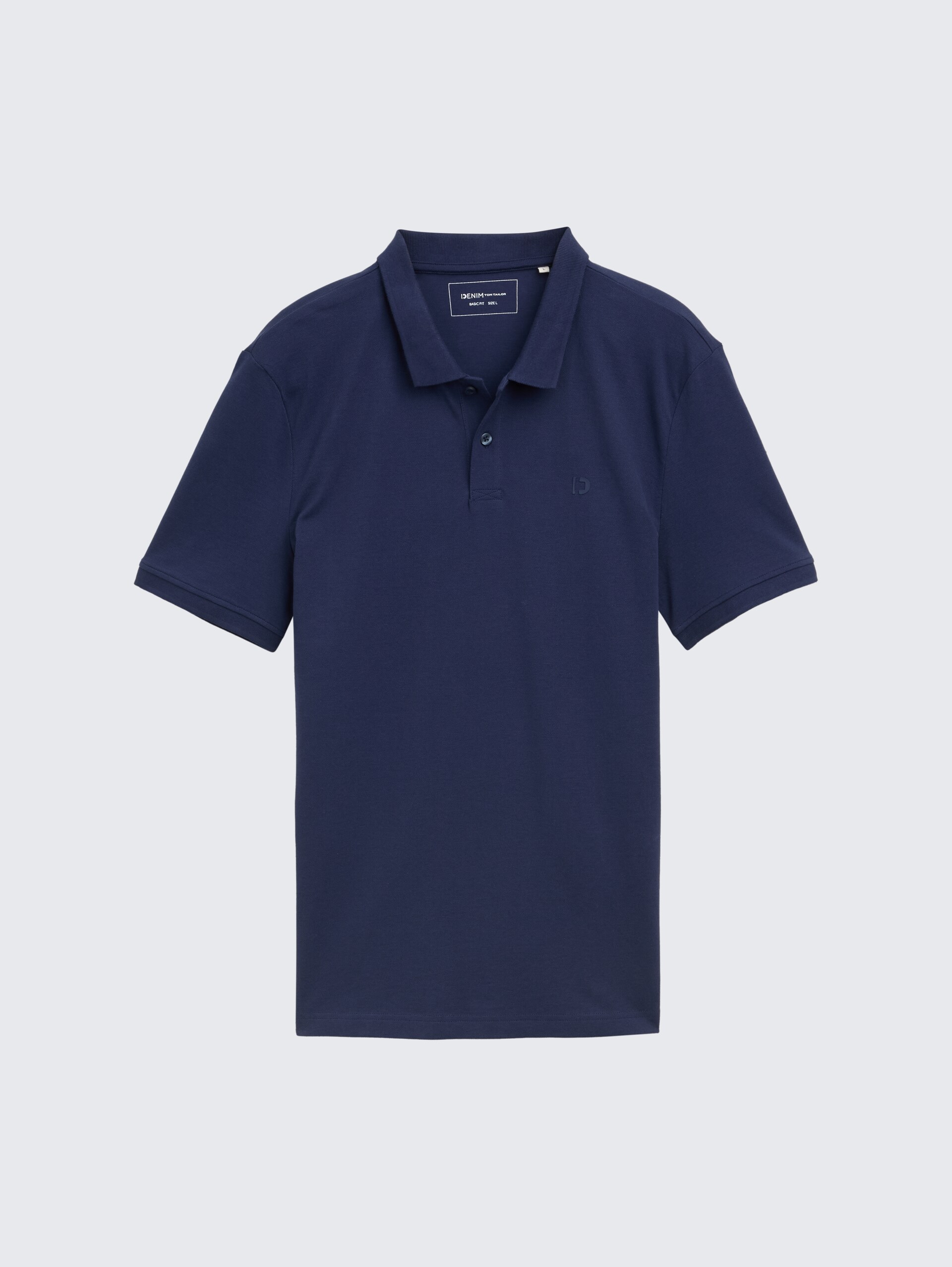 Piqué Poloshirt aus Baumwolle - dark blueberry