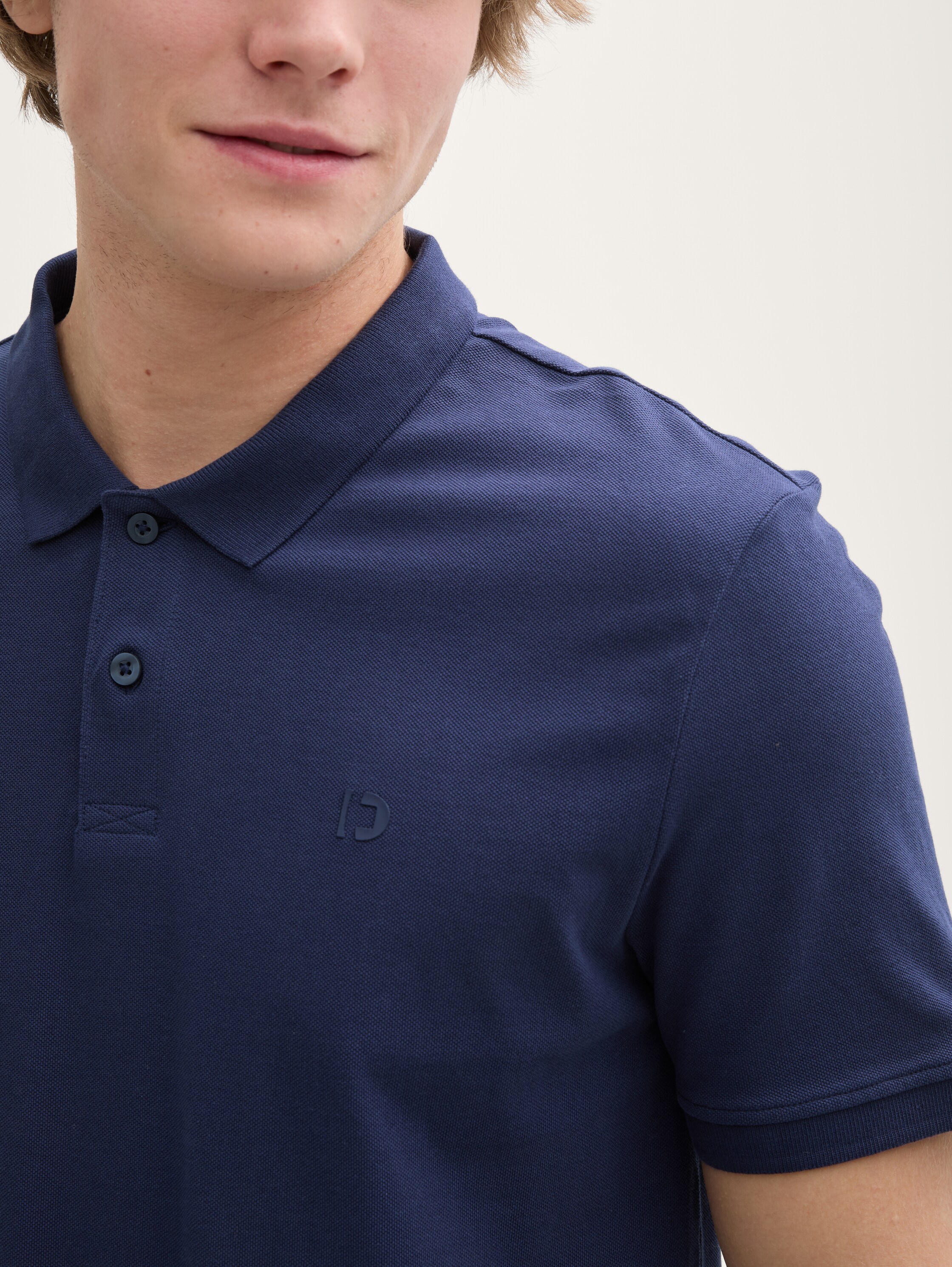 Piqué poloshirt van katoen - dark blueberry