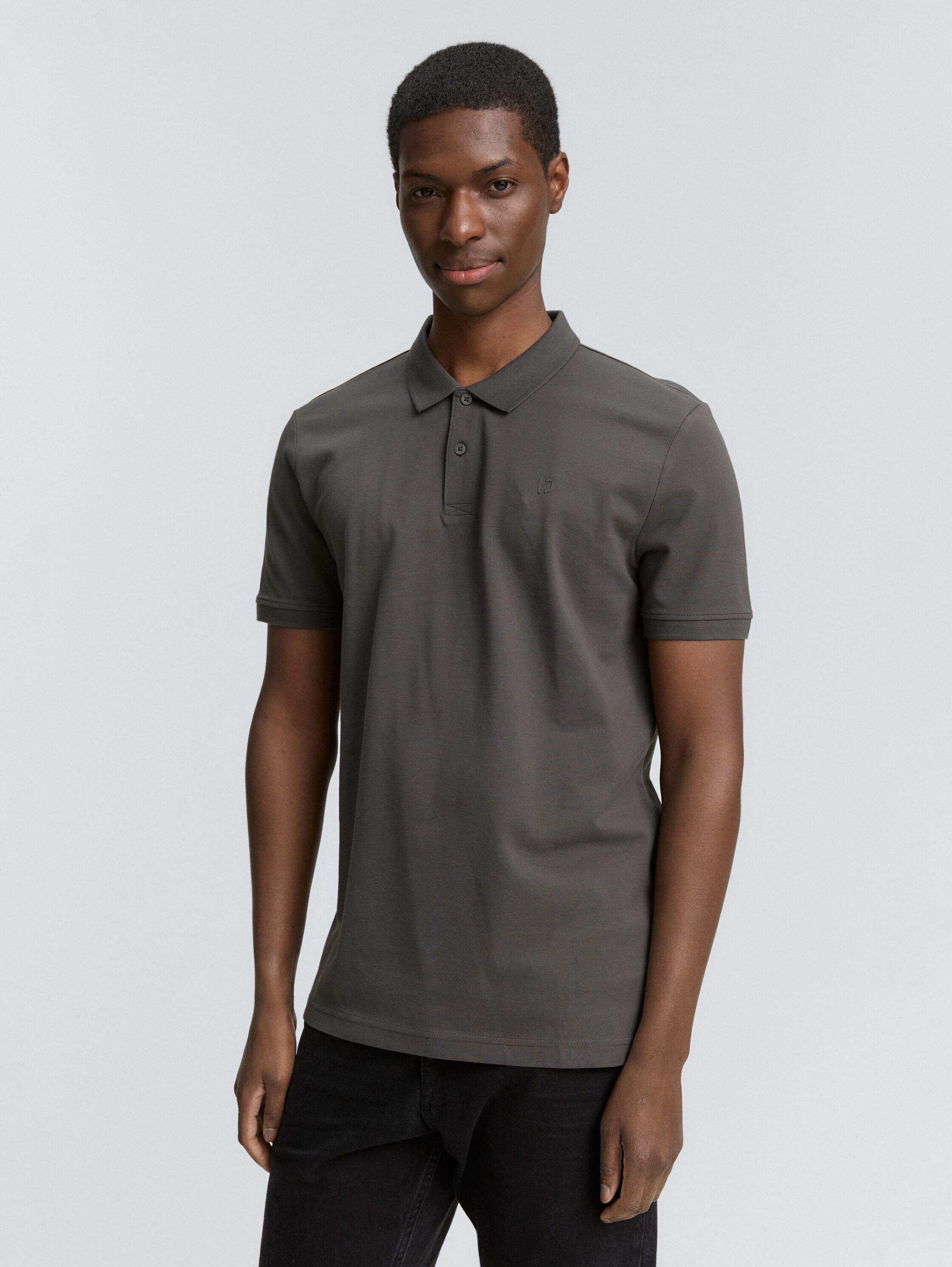 Cotton piqué polo shirt - ash_grey - 
