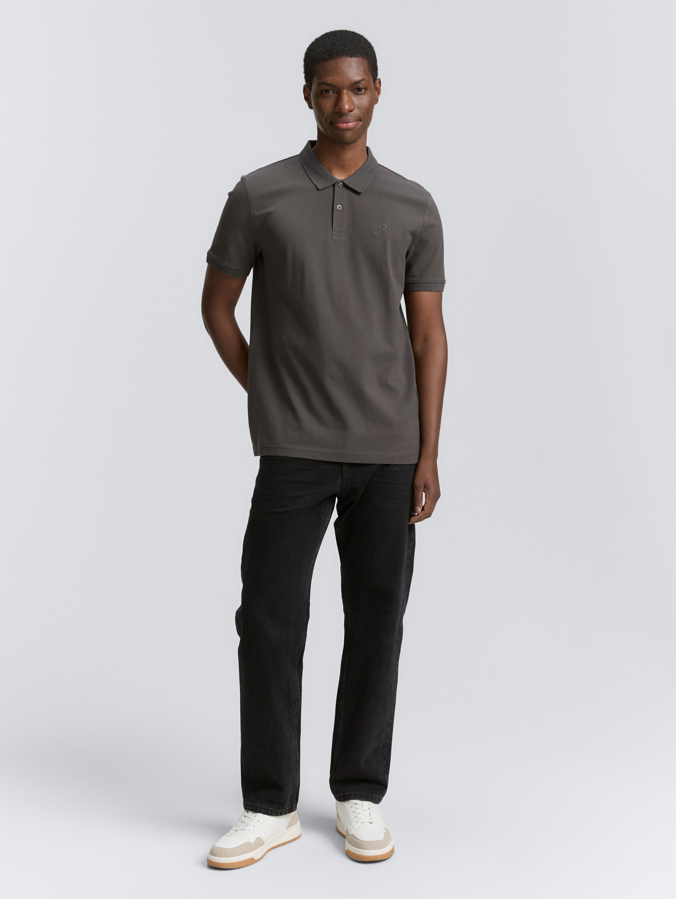 Cotton piqué polo shirt - ash_grey - 