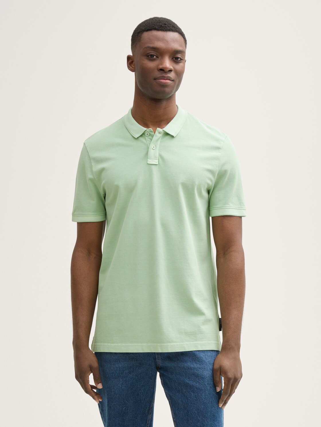 Piqué Poloshirt im Washed Look - Fresh Mint Green