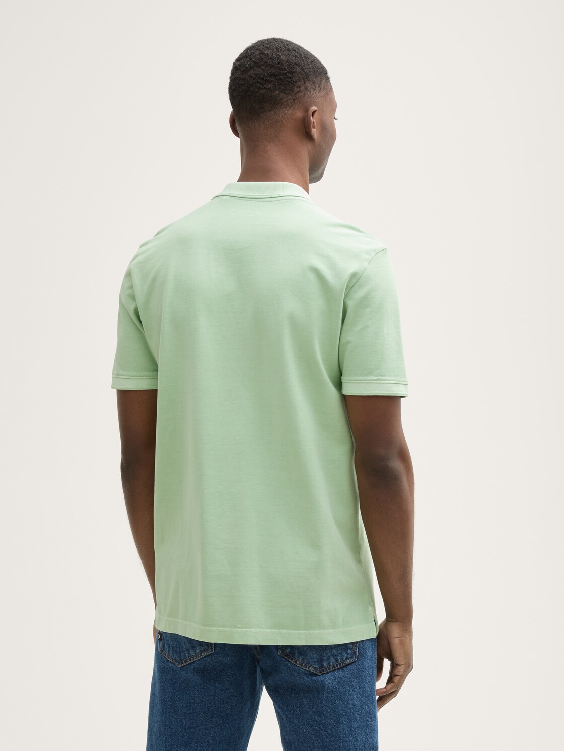 Piqué Poloshirt im Washed Look - Fresh Mint Green