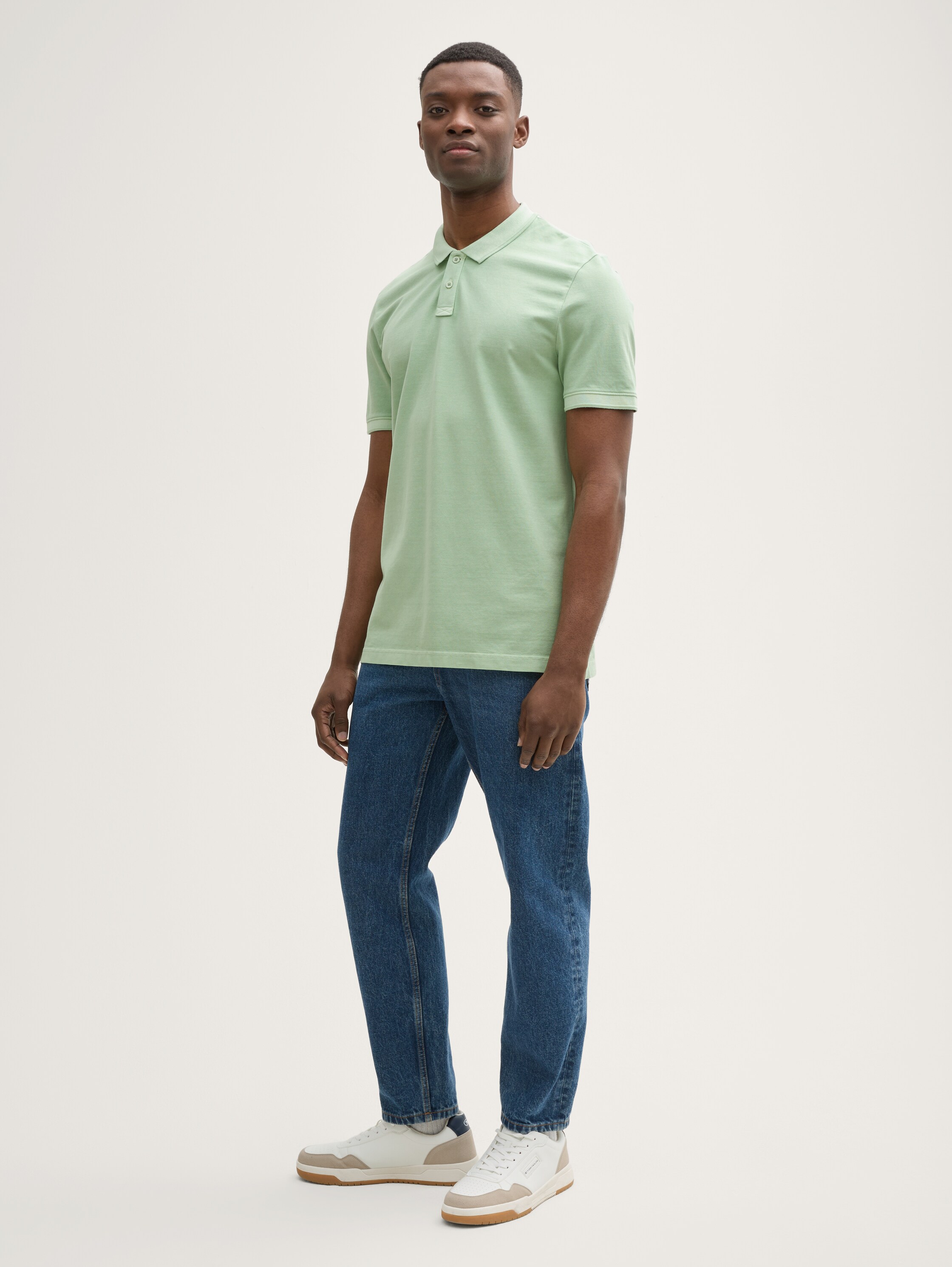 Piqué Poloshirt im Washed Look - fresh_mint_green - 
