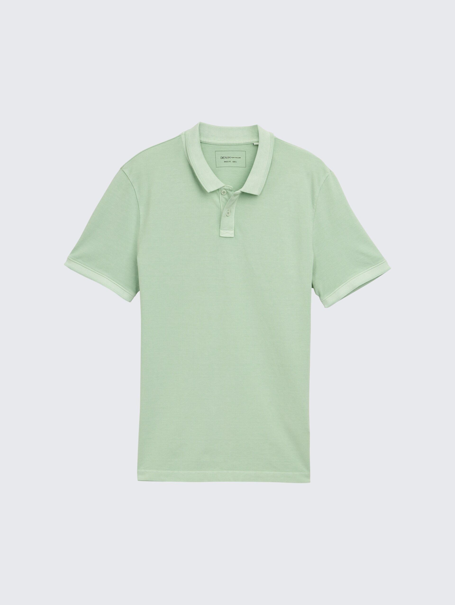 Piqué Poloshirt im Washed Look - Fresh Mint Green