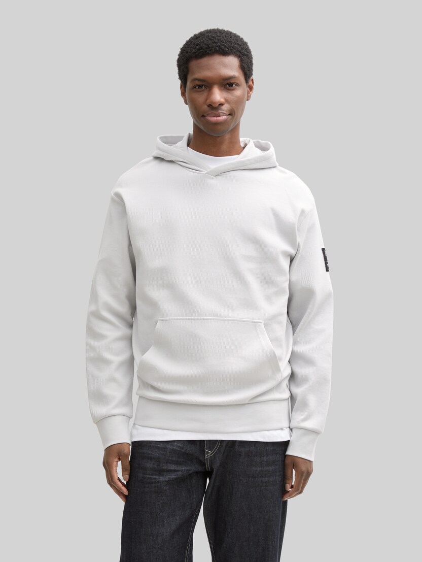 Hoodie Sweatshirt von Denim Male, Chalk Grey