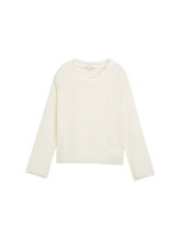 Selected, Jumper with lace pattern by Tom Tailor, white