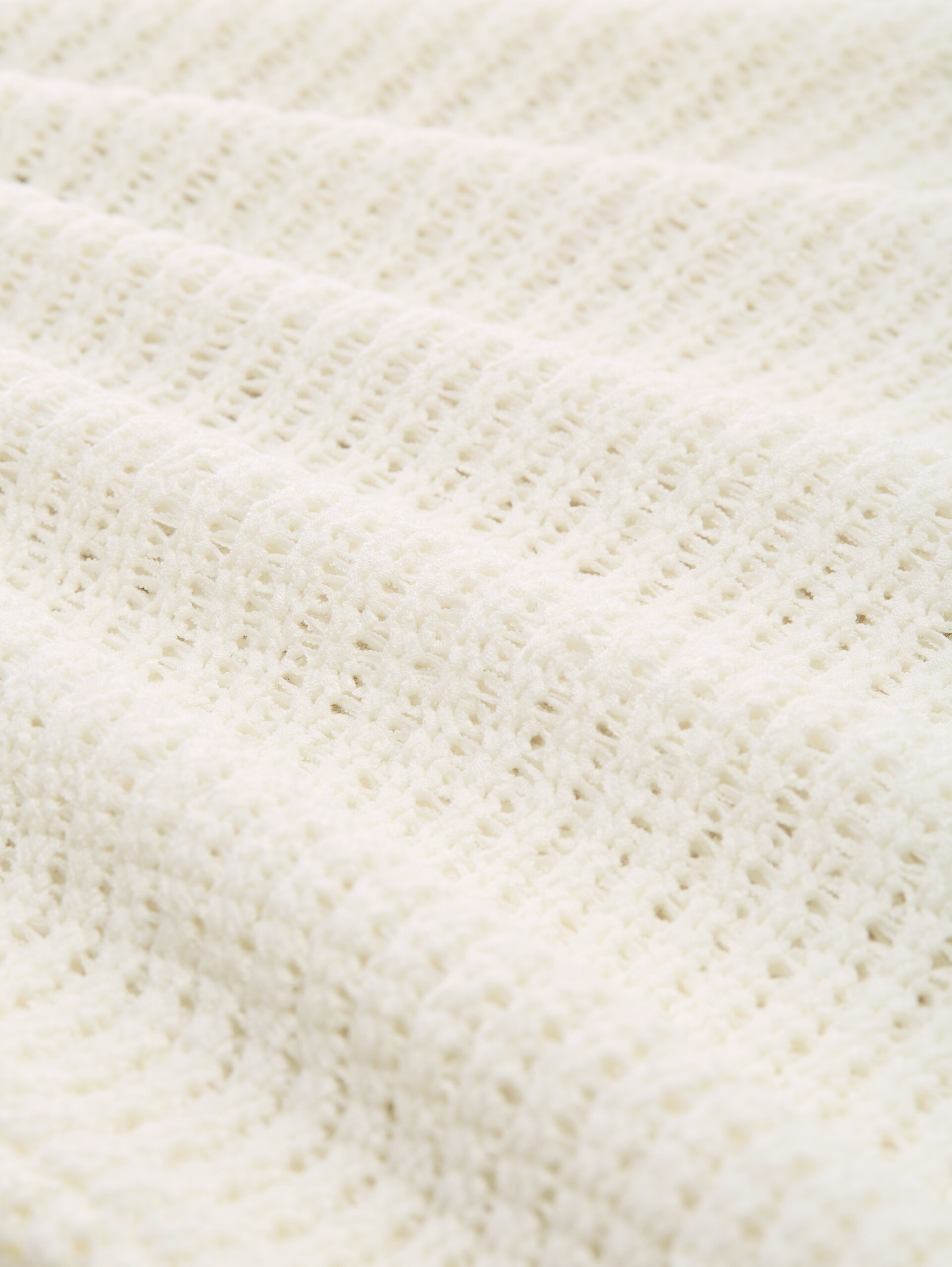 Pullover mit Lochmuster - off white - Material-Ansicht