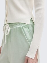 Ripp Cardigan mit Ärmelschlitzen - off white - Detail-Model-Ansicht