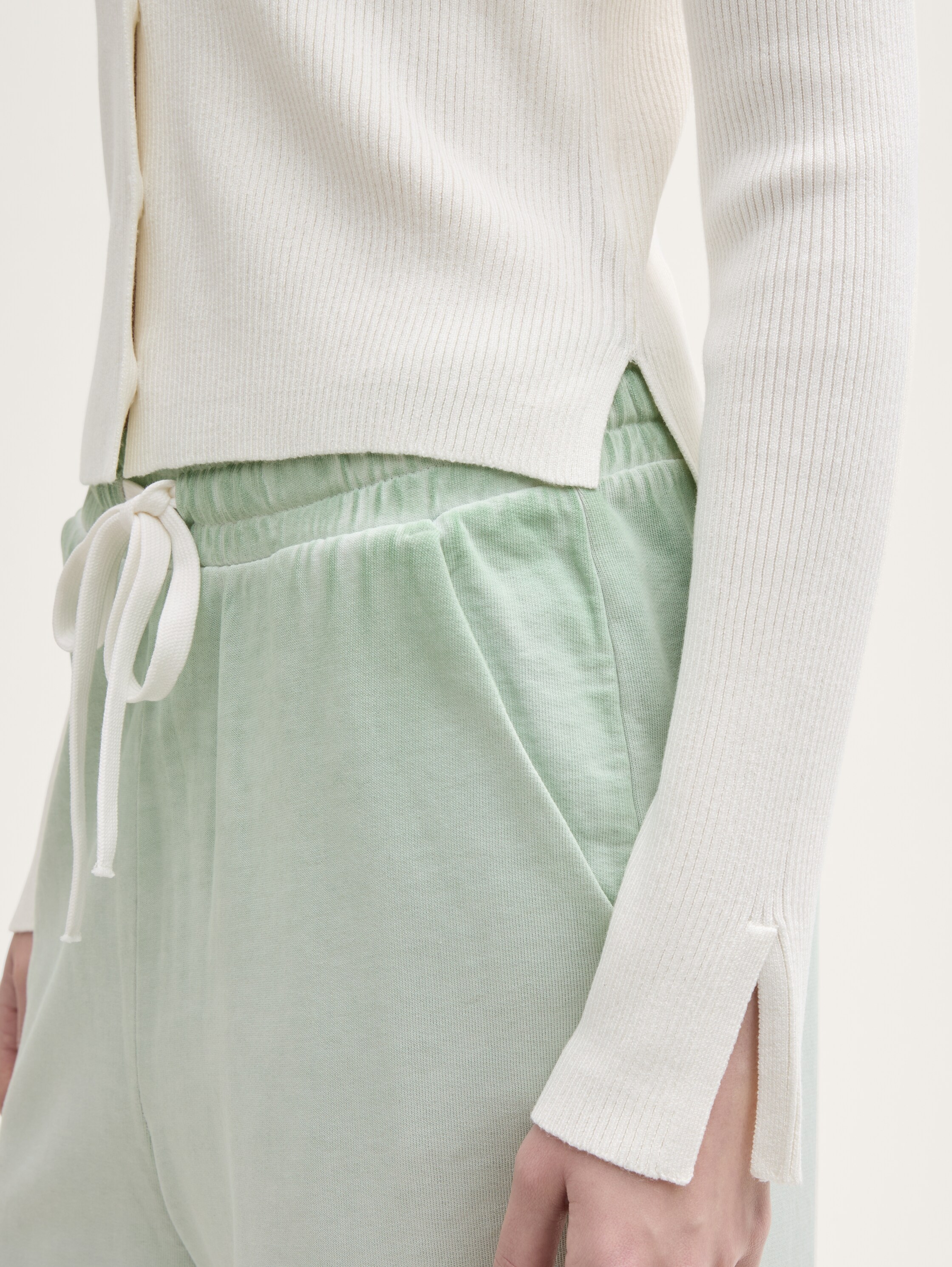 Ripp Cardigan mit Ärmelschlitzen - off_white_1 - 