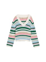 Ausgewählt, Relaxed Fit Strickpullover von Tom Tailor, weiß