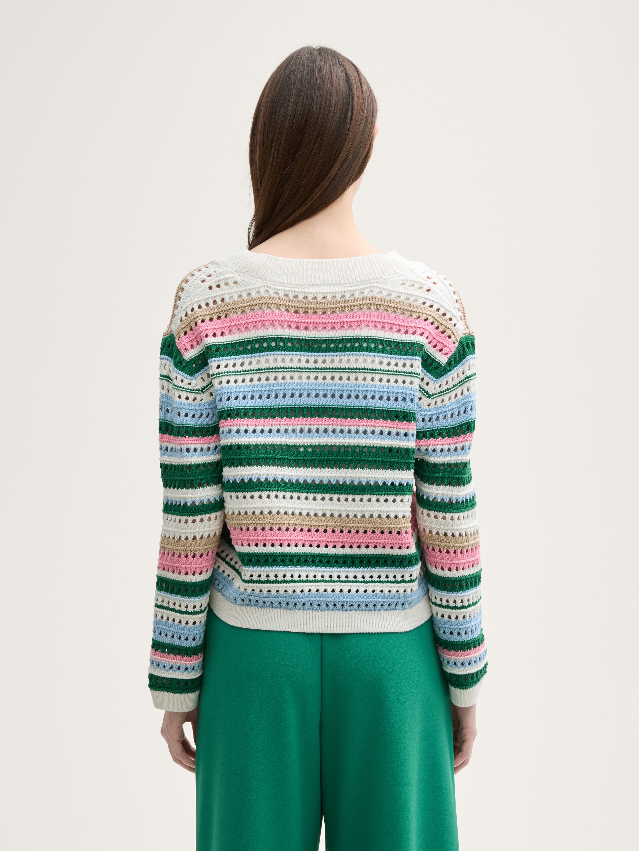 Relaxed Fit Strickpullover - multicolor_stripe - 