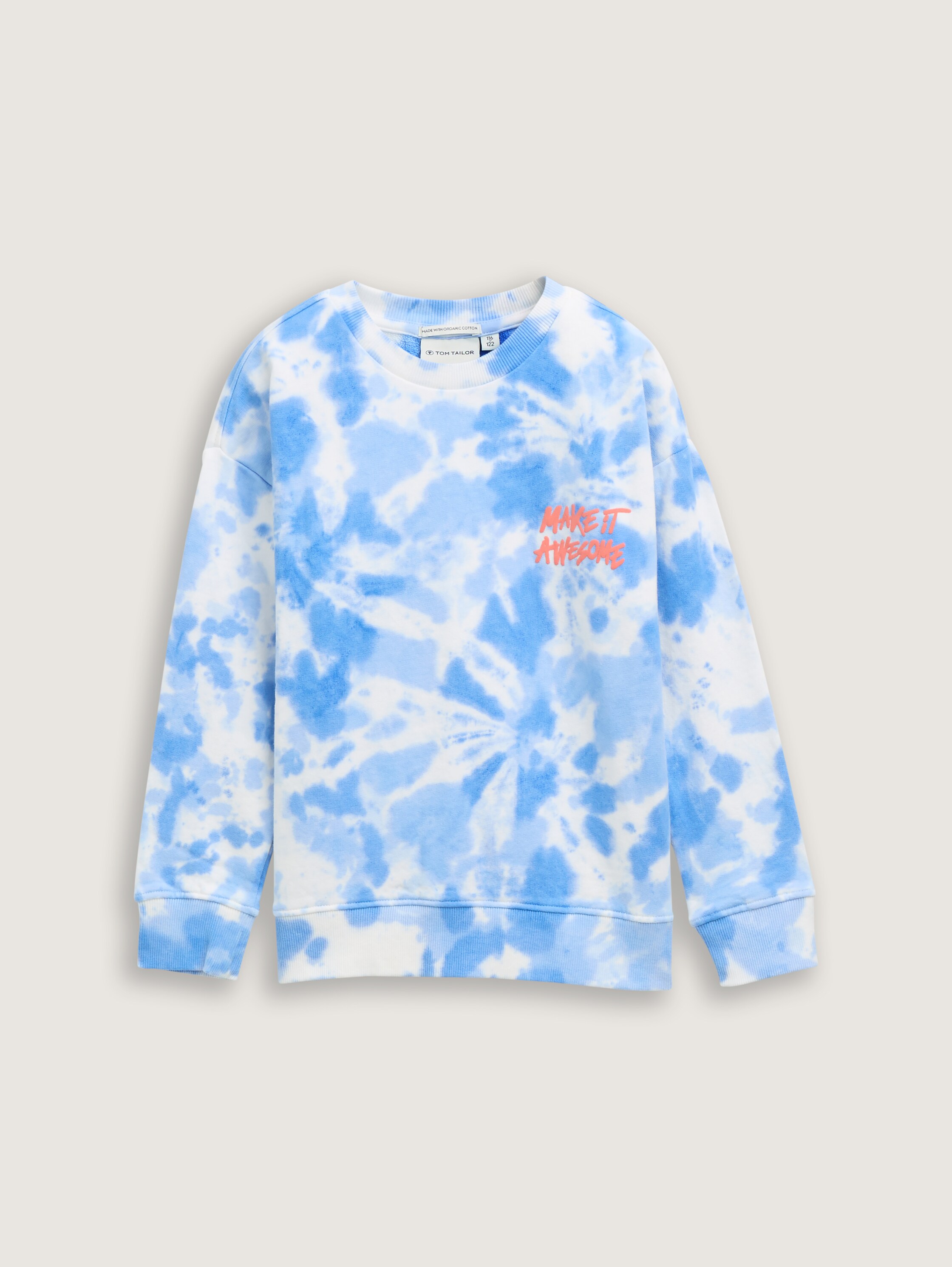 Oversized tie-dye sweatshirt - mid_blue_white_tie_dye_design - 