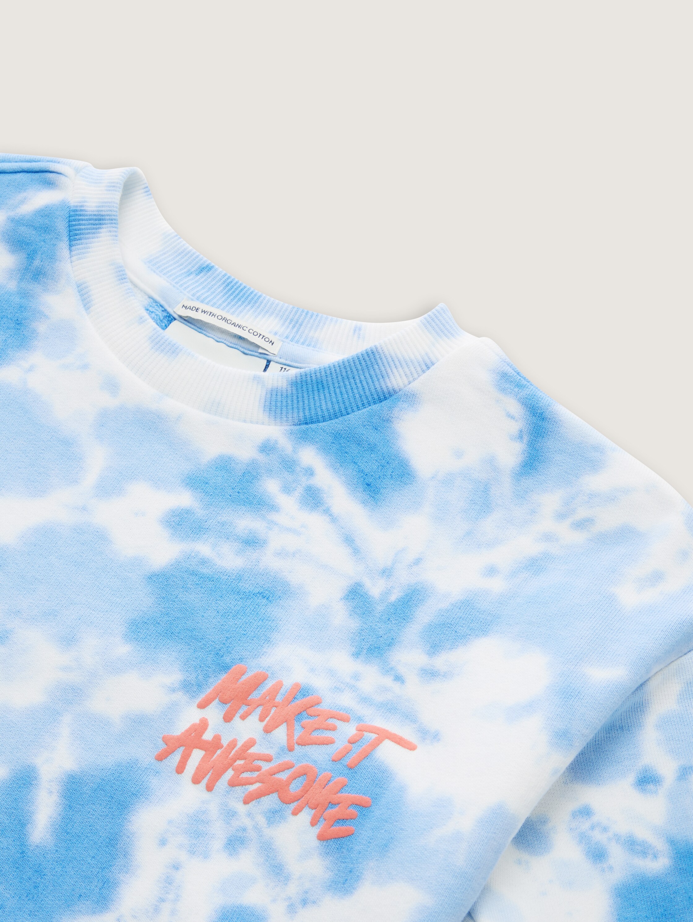 Oversized tie-dye sweatshirt - mid_blue_white_tie_dye_design - 
