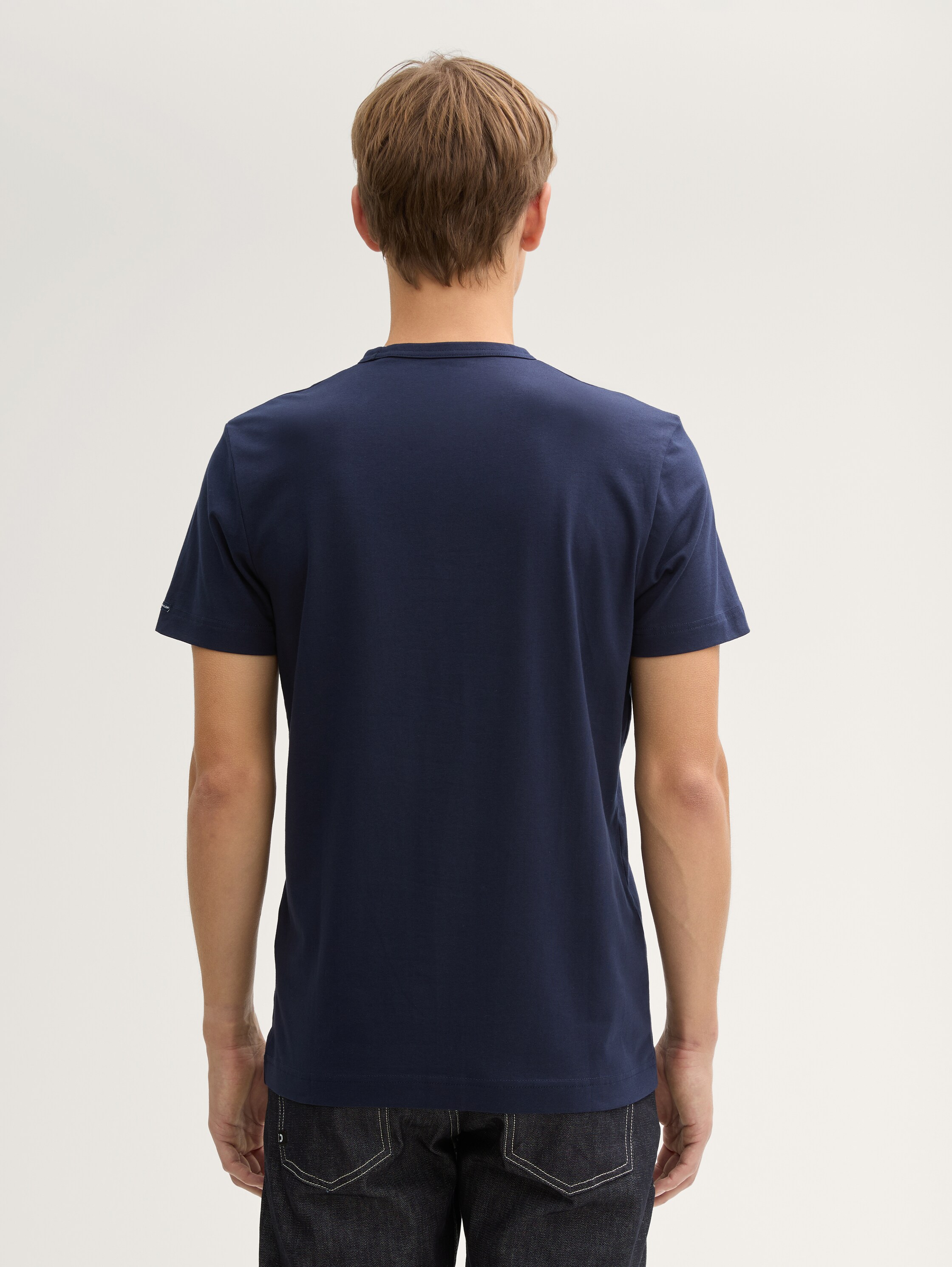 Slim fit T-shirt with stretch - sky_captain_blue_1 - 