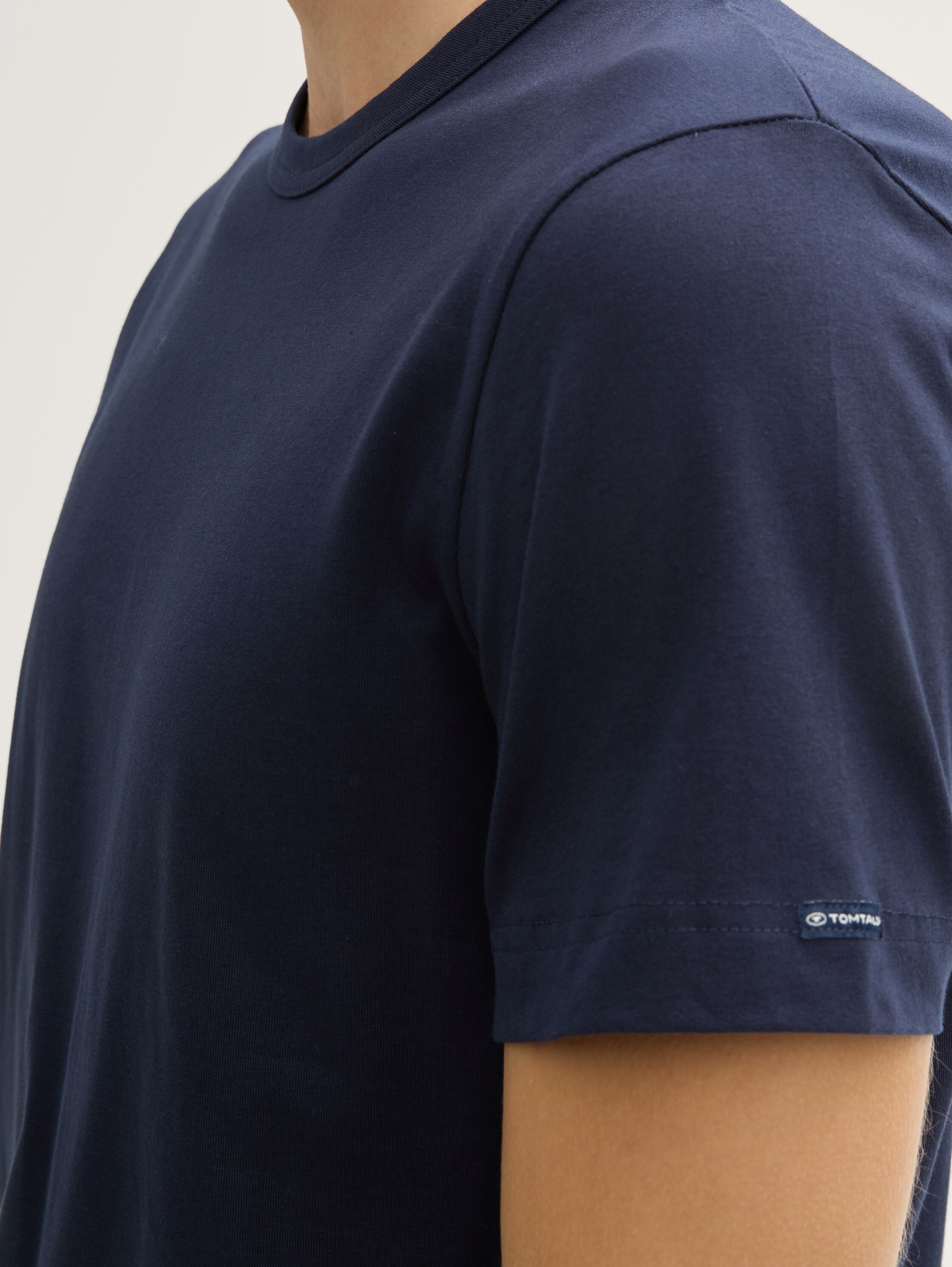 Slim fit T-shirt with stretch - sky_captain_blue_1 - 