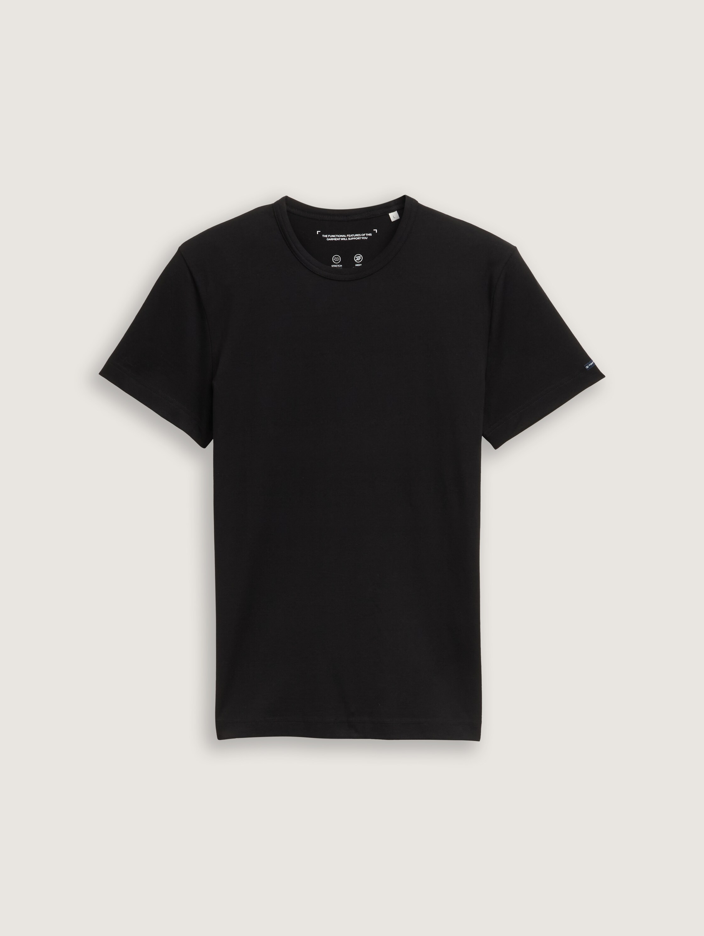 Slim fit T-shirt with stretch - black - 