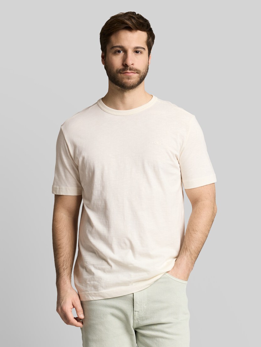 Basic T-Shirt aus Baumwolle von Men, Gardenia White