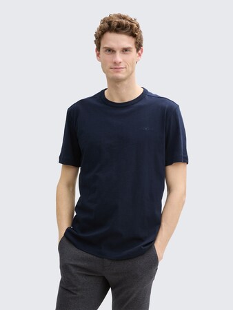 Basic T-Shirt aus Baumwolle von Men, sky captain blue