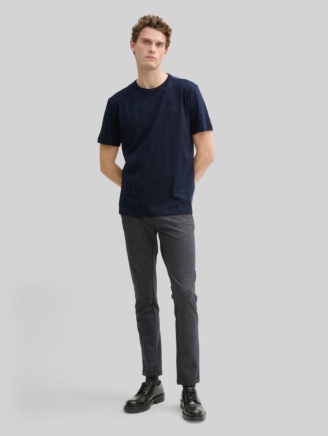 Basic cotton T-shirt by Men, sky captain blue