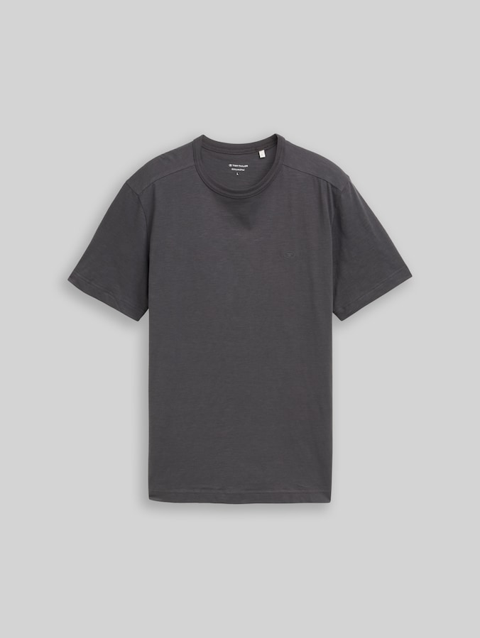 Basic T-Shirt aus Baumwolle von Men, Tarmac Grey