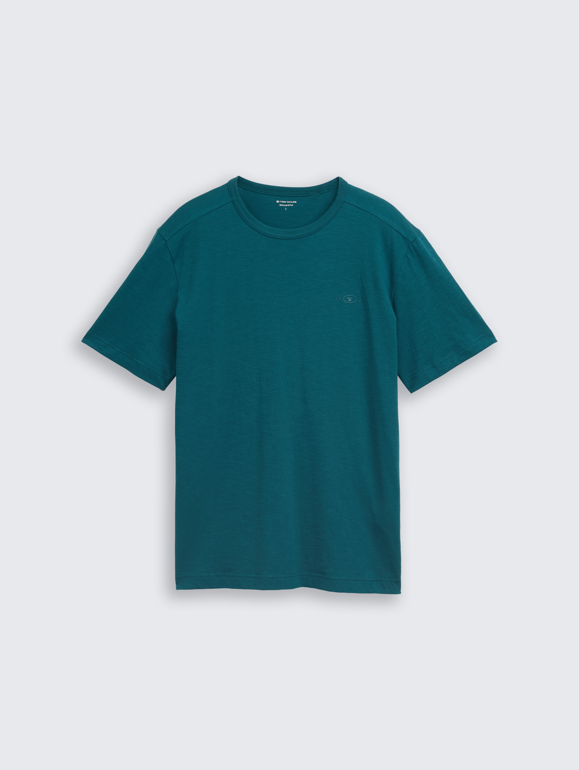 Basic T-Shirt aus Baumwolle - Deep Meadow Green - Vorder-Produkt-Ansicht