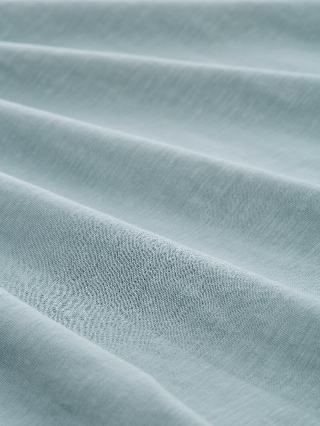 Basic T-Shirt aus Baumwolle - grey mint - Material-Ansicht