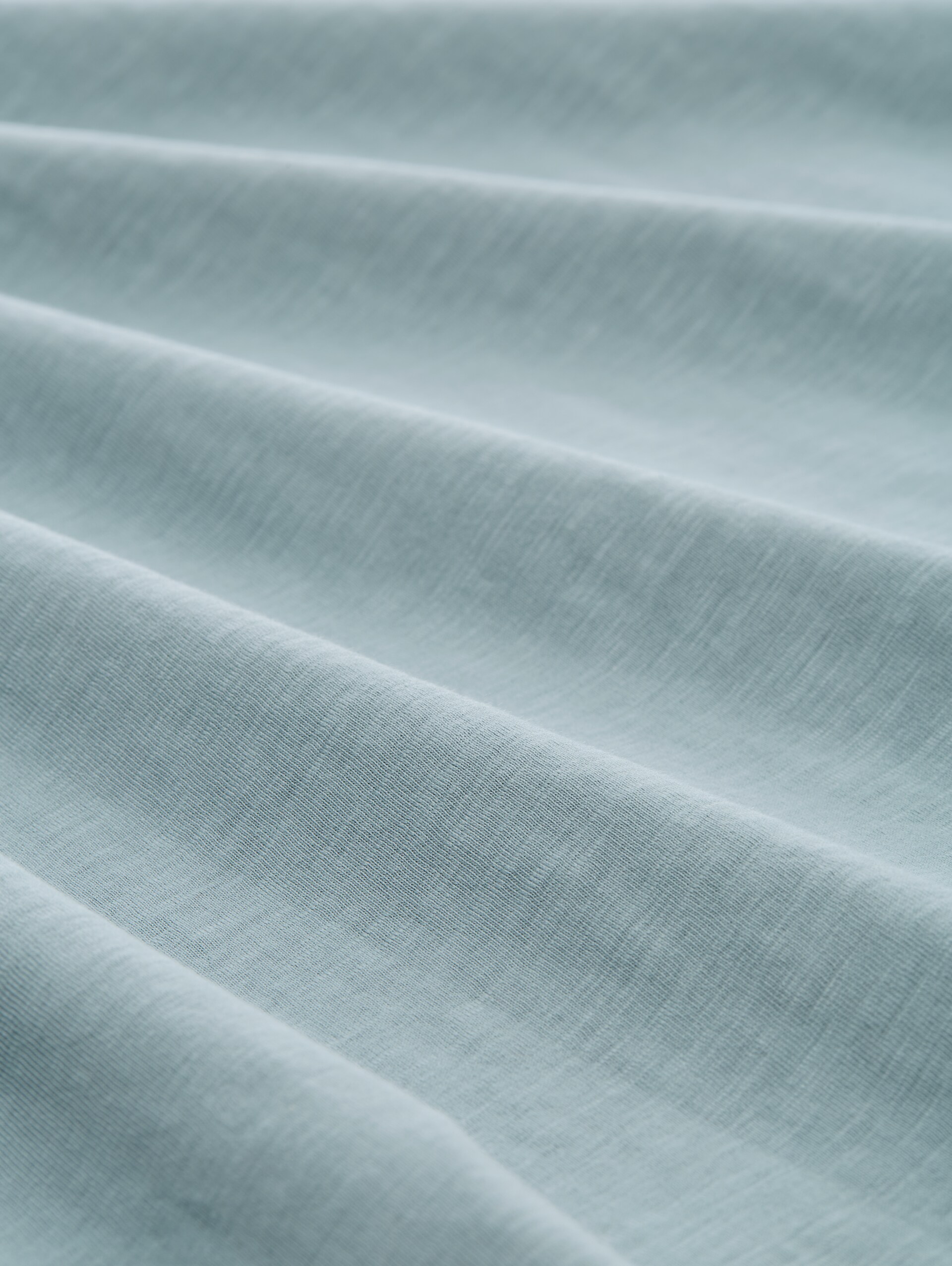 Basic T-Shirt aus Baumwolle - grey mint - Material-Ansicht
