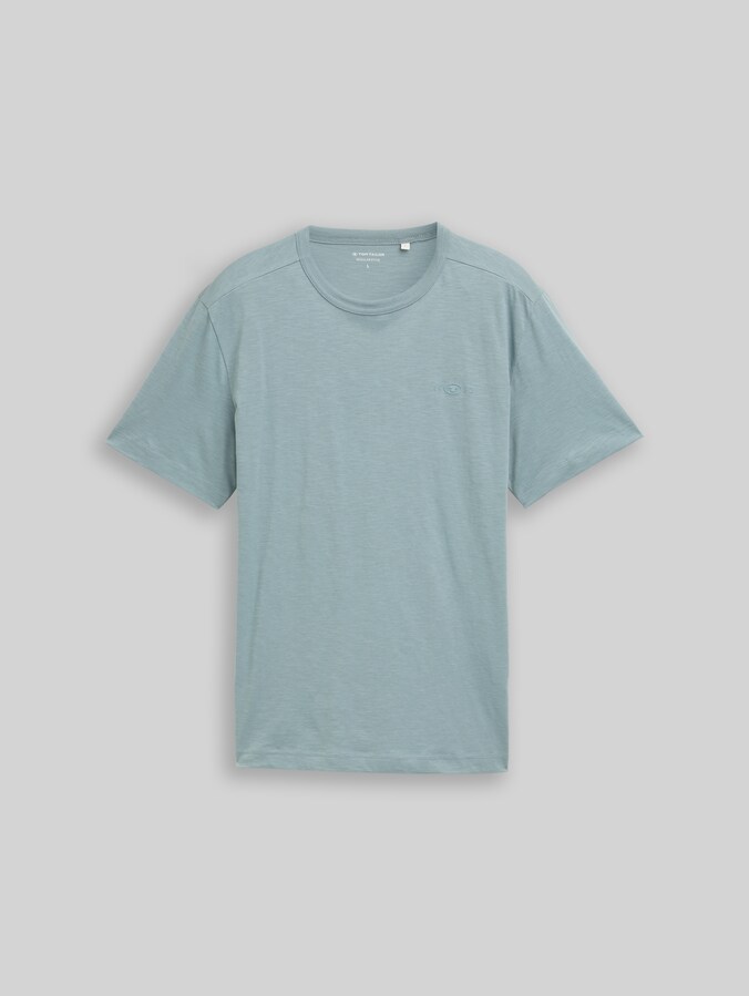 Basic cotton T-shirt by Men, grey mint