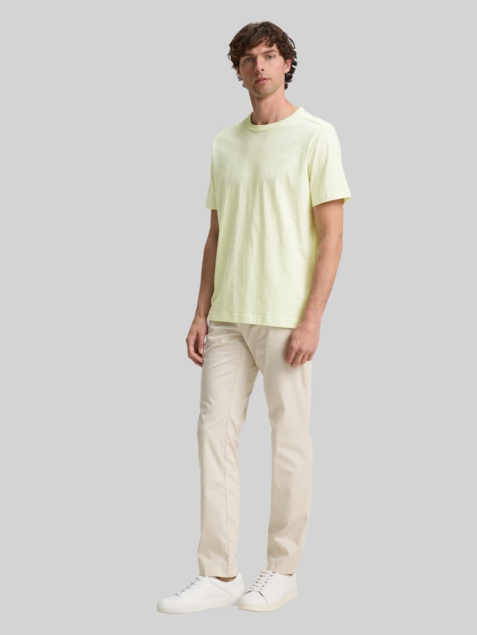 Basic T-Shirt aus Baumwolle von Men, lime cream green