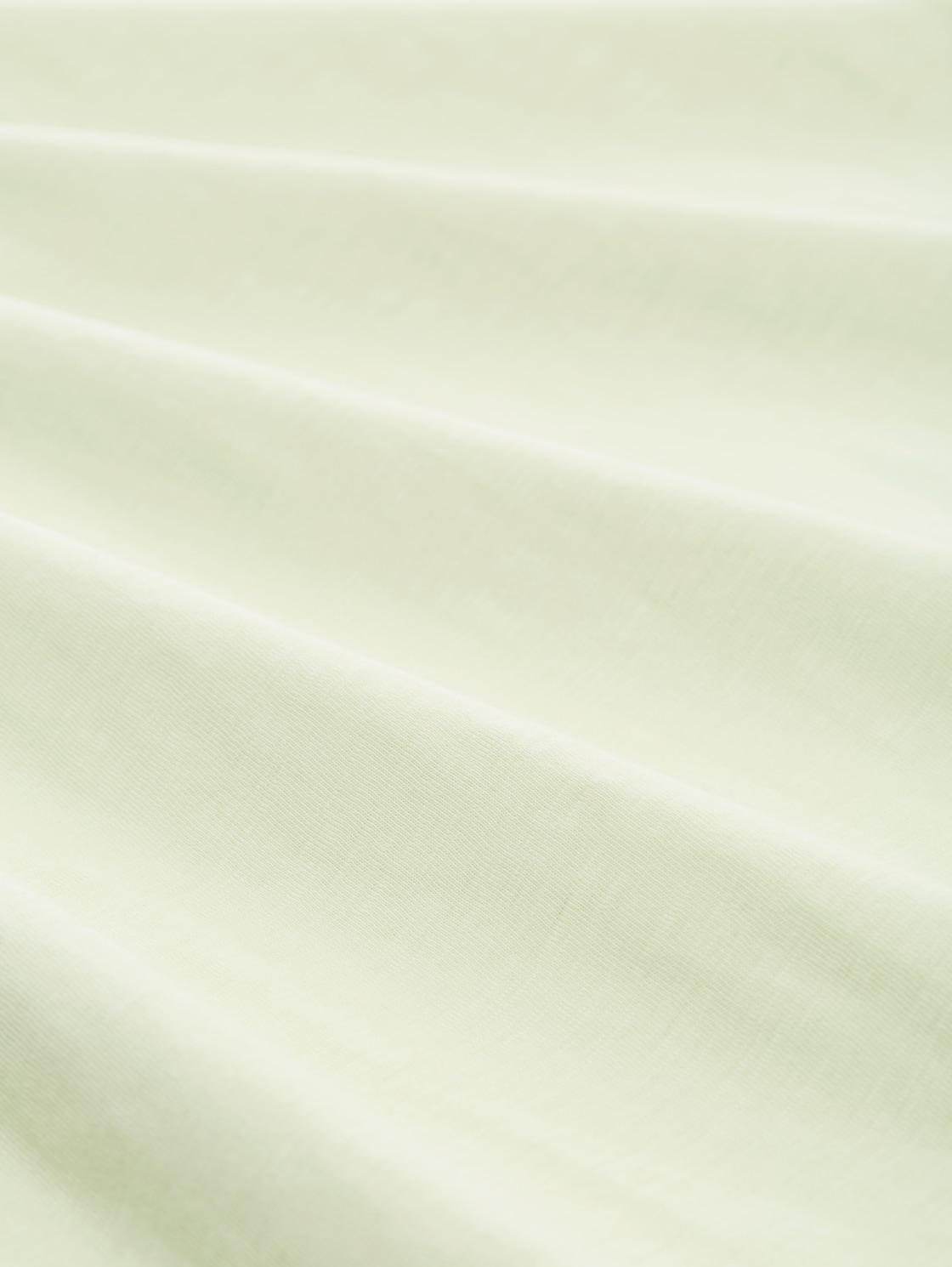 Basic T-Shirt aus Baumwolle - lime cream green - Material-Ansicht